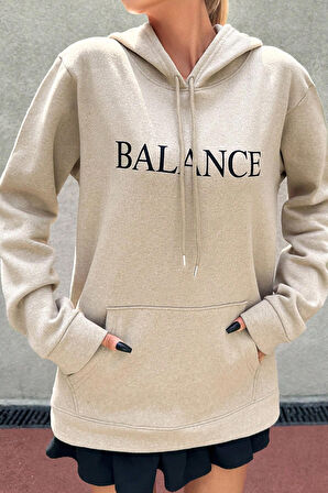 Uyguntarz Unisex Oversize Balance Baskılı Sweatshirt