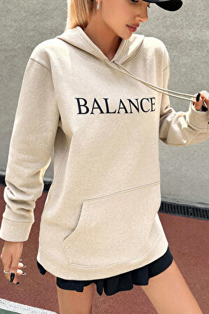 Uyguntarz Unisex Oversize Balance Baskılı Sweatshirt