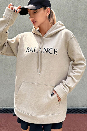 Uyguntarz Unisex Oversize Balance Baskılı Sweatshirt