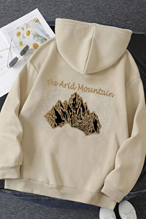 Uyguntarz Unisex Oversize Arid Mountain Baskılı Sweatshirt