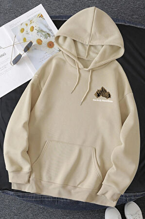 Uyguntarz Unisex Oversize Arid Mountain Baskılı Sweatshirt