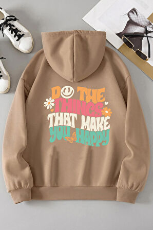 Uyguntarz Unisex Oversize Do the things that make you Baskılı Sweatshirt