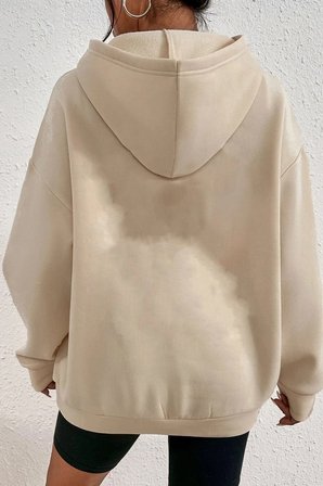 Unisex Oversize Hurry Up Baskılı Sweatshirt
