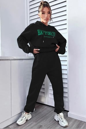 Unisex Happiness Baskılı Eşofman Takımı