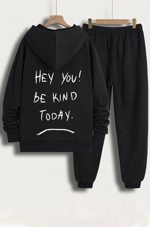 Unisex Hey you Baskılı Eşofman Takımı