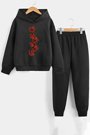 Uyguntarz Çocuk Rose Baskılı Eşofman Takımı