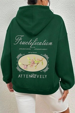 Unisex Oversize Fructification Baskılı Sweatshirt