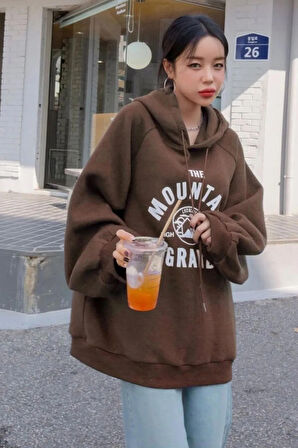 Uyguntarz Unisex The Mountain Baskılı Sweatshirt