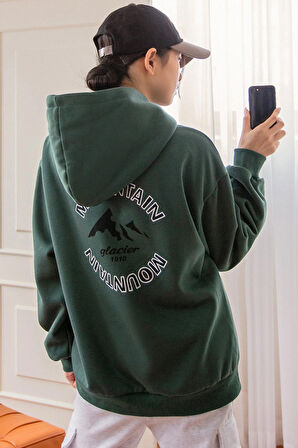 Uyguntarz Unisex MONTAIN Baskılı Oversize Sweatshirt