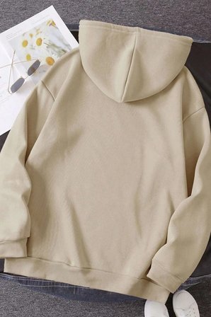 Unisex Come To The Woods Baskılı Oversize Sweatshirt