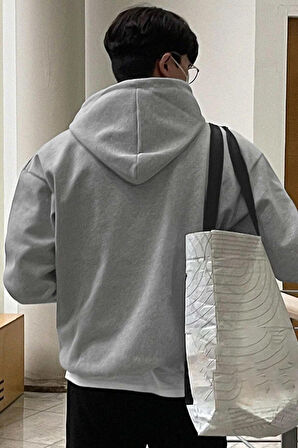 Uyguntarz Erkek Hoolywood Life Baskılı Oversize Sweatshirt