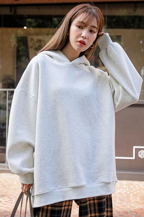 Unisex Time For Happiness Baskılı Oversize Sweatshirt