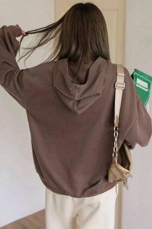 Unisex Cherish Baskılı Oversize Sweatshirt