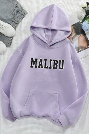 Unisex Malıbu Baskılı Oversize Sweatshirt