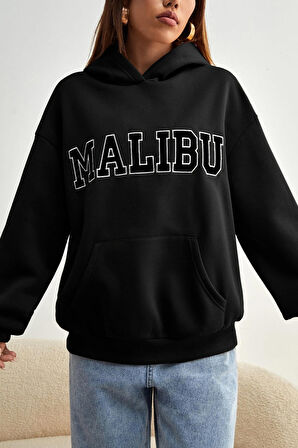 Unisex Malıbu Baskılı Oversize Sweatshirt