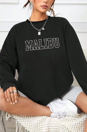 Unisex Kafadar Ayılar Baskılı Bisiklet Yaka Sweatshirt