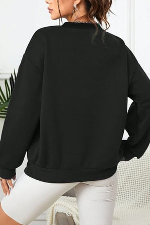Unisex Kafadar Ayılar Baskılı Bisiklet Yaka Sweatshirt