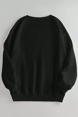 Unisex Kafadar Ayılar Baskılı Bisiklet Yaka Sweatshirt