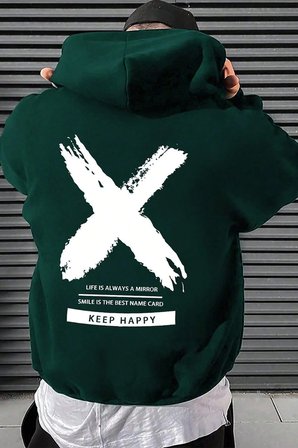 Unisex Sometimes X Baskılı Sweatshirt