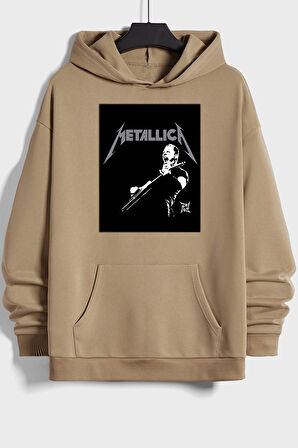 Uyguntarz Unisex Metalica Baskılı Oversize Sweatshirt