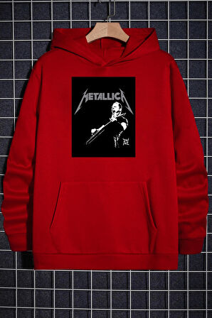 Uyguntarz Unisex Metalica Baskılı Oversize Sweatshirt