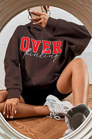 Uyguntarz Unisex Over Thinking Baskılı Sweatshirt