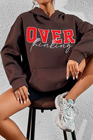 Uyguntarz Unisex Over Thinking Baskılı Sweatshirt