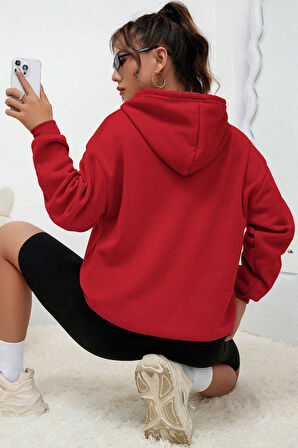 Uyguntarz Unisex Heart Baskılı Oversize Sweatshirt