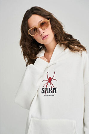 Uyguntarz Unisex Spirit Örümcek Sırt Baskılı Oversize Sweatshirt