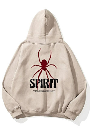 Uyguntarz Unisex Spirit Örümcek Sırt Baskılı Oversize Sweatshirt