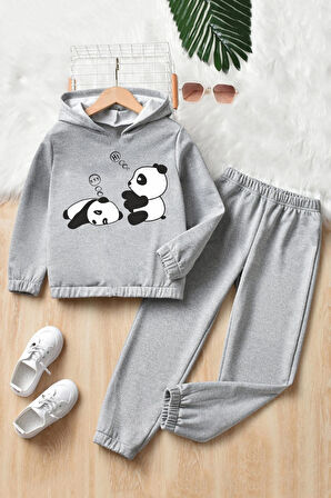 Uyguntarz Çocuk Sleep Panda Baskılı Eşofman Takımı