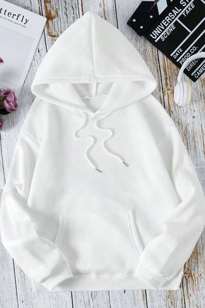 Unisex Oversize Sırt Kral Kelebek Baskılı Sweatshirt