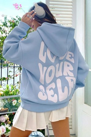Unisex Love Never Fails Sırt Baskılı Sweatshirt