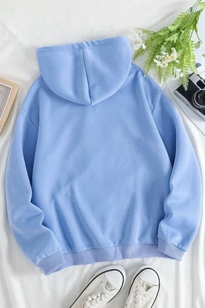 Unisex Panda Baskılı Oversize Sweatshirt