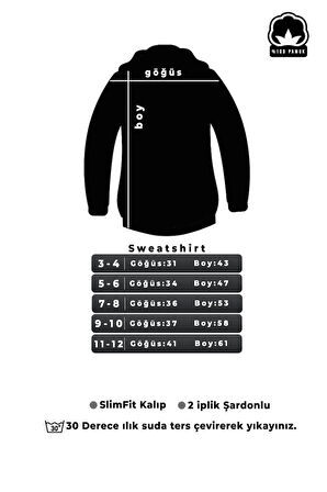 Uyguntarz Çocuk Kafadar Ayılar Baskılı Sweatshirt