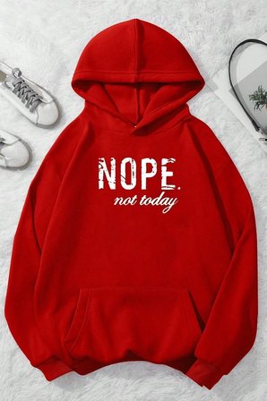 Unisex Nope Baskılı Sweatshirt