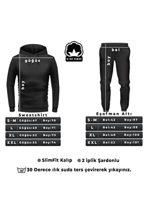 Uyguntarz Unisex Uykucu Panda Baskılı Rahat Eşofman Takımı