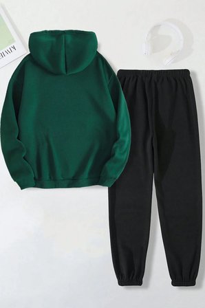 Unisex Uykucu Panda Baskılı Rahat Eşofman Takımı
