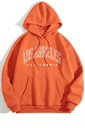 Unisex Los Angles  Baskılı Sweatshirt