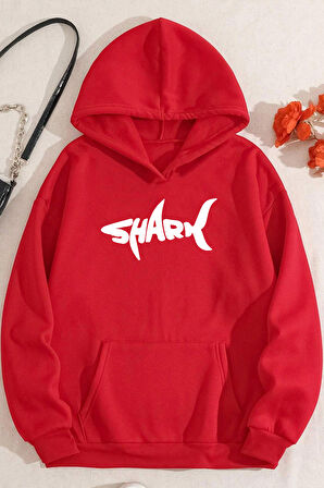 Uyguntarz Unisex Shark Baskılı Oversize Sweatshirt