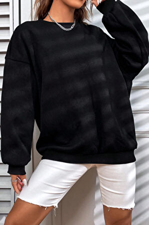 Uyguntarz Unisex Hurry Up Baskılı Bisiklet Yaka Sweatshirt