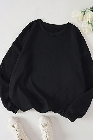 Uyguntarz Unisex Let's Baskılı Bisiklet Yaka Sweatshirt