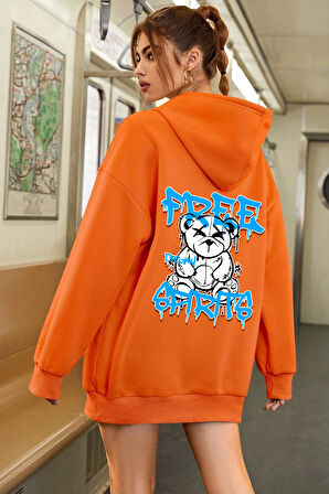 Free Grafiti Sırt Baskılı Sweatshirt