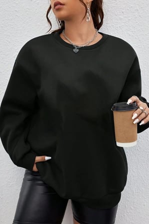 Unisex Uzay Temalı Bisiklet Yaka Sweatshirt