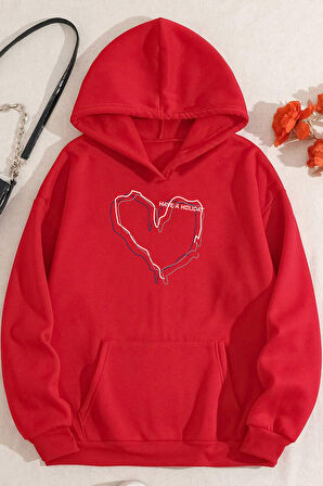 Uyguntarz Unisex Oversize Holiday Baskılı Sweatshirt