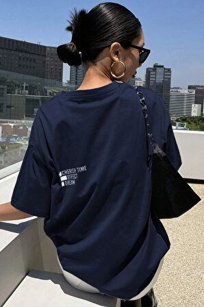 Uyguntarz Unisex Cherish Time Effect Dream Baskılı Tasarım Tshirt