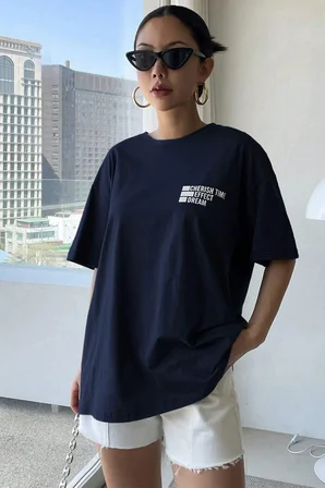 Unisex Cherish Time Effect Dream Baskılı Tasarım Tshirt
