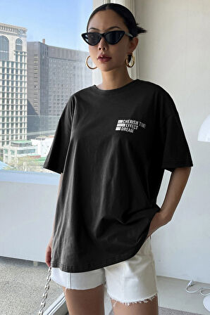 Uyguntarz Unisex Cherish Time Effect Dream Baskılı Tasarım Tshirt