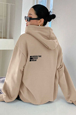 Unisex Cherish Time Baskılı Sweatshirt