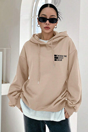 Unisex Cherish Time Baskılı Sweatshirt